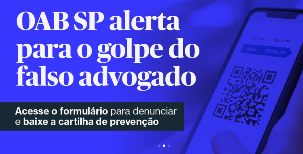 OABSP ALERTA PARA O GOLPE DO FALSO ADVOGADO